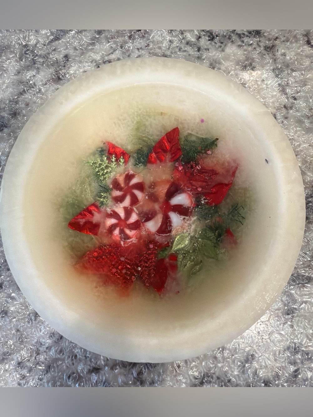 Vintage Habersham Wax Pottery Vessel Peppermint Candle Bowl *See Description